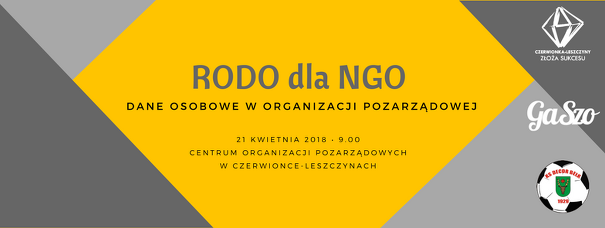 RODO dla NGO szkolenie plakat
